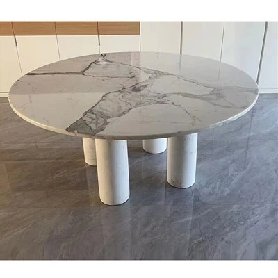 White Marble Honeycomb Panel Made Table Top Coffee Table
